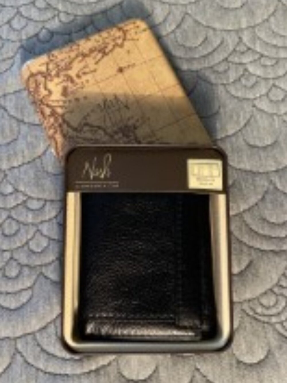 Nash NWT Black Tri-fold ID Leather Wallet